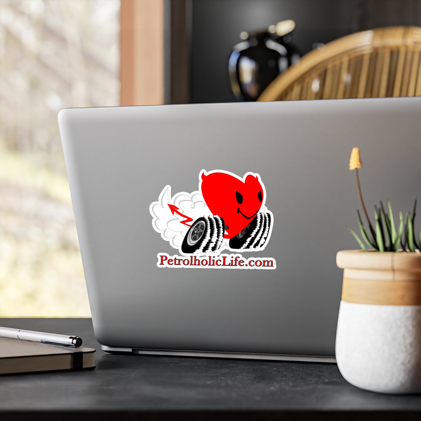 PetrolholicLife Racing Devilish Heart! Kiss-Cut Vinyl Decals