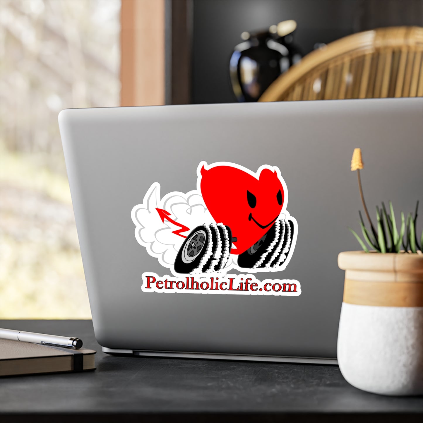 PetrolholicLife Racing Devilish Heart! Kiss-Cut Vinyl Decals