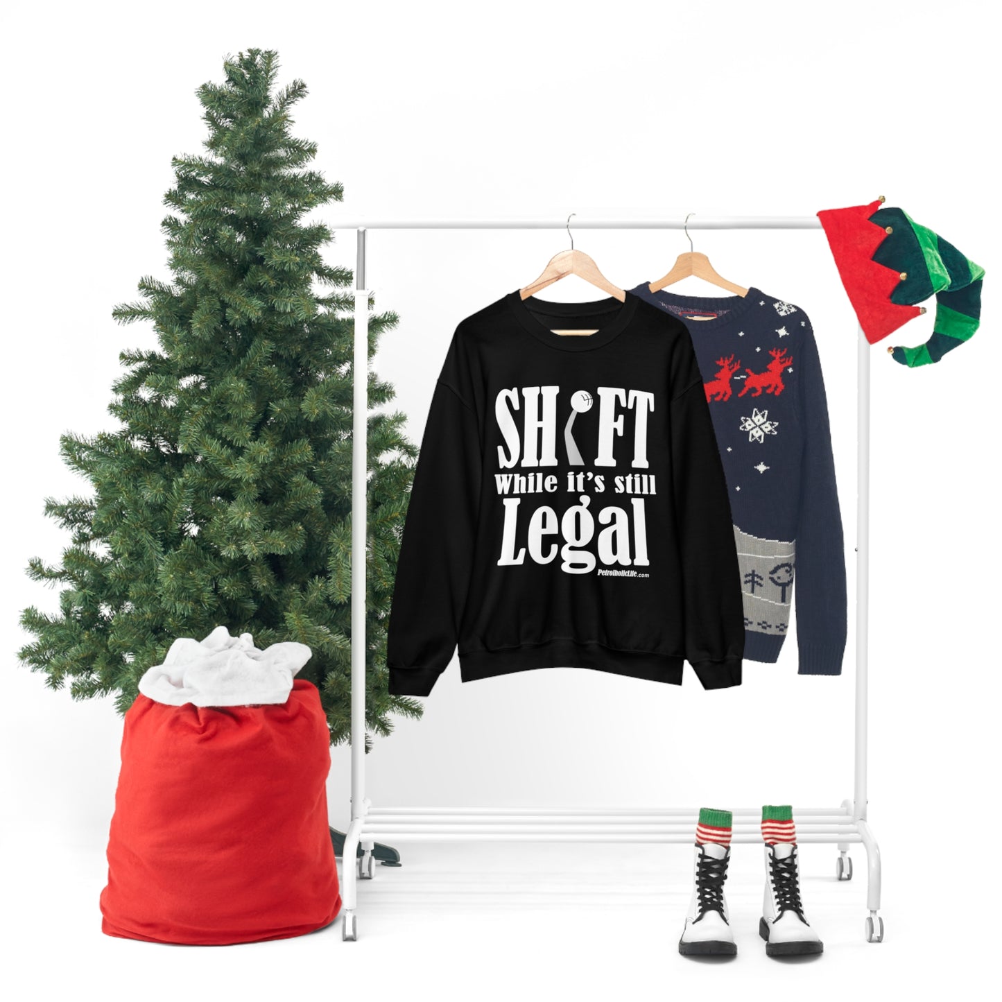 Shift While Still Legal Unisex Heavy Blend™ Crewneck Sweatshirt