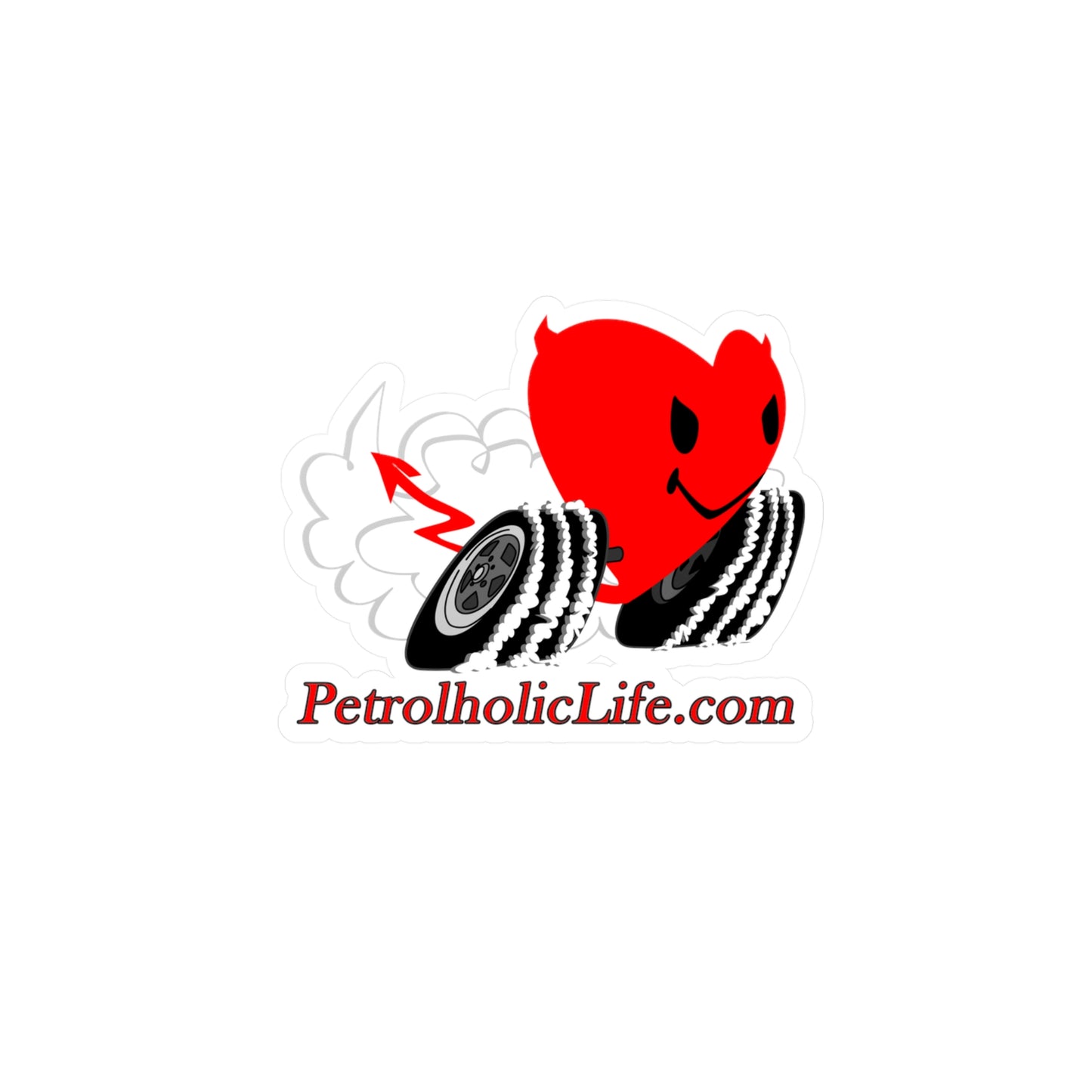 PetrolholicLife Racing Devilish Heart! Kiss-Cut Vinyl Decals