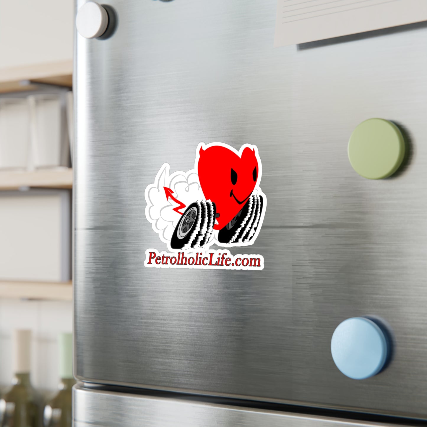 PetrolholicLife Racing Devilish Heart! Kiss-Cut Vinyl Decals