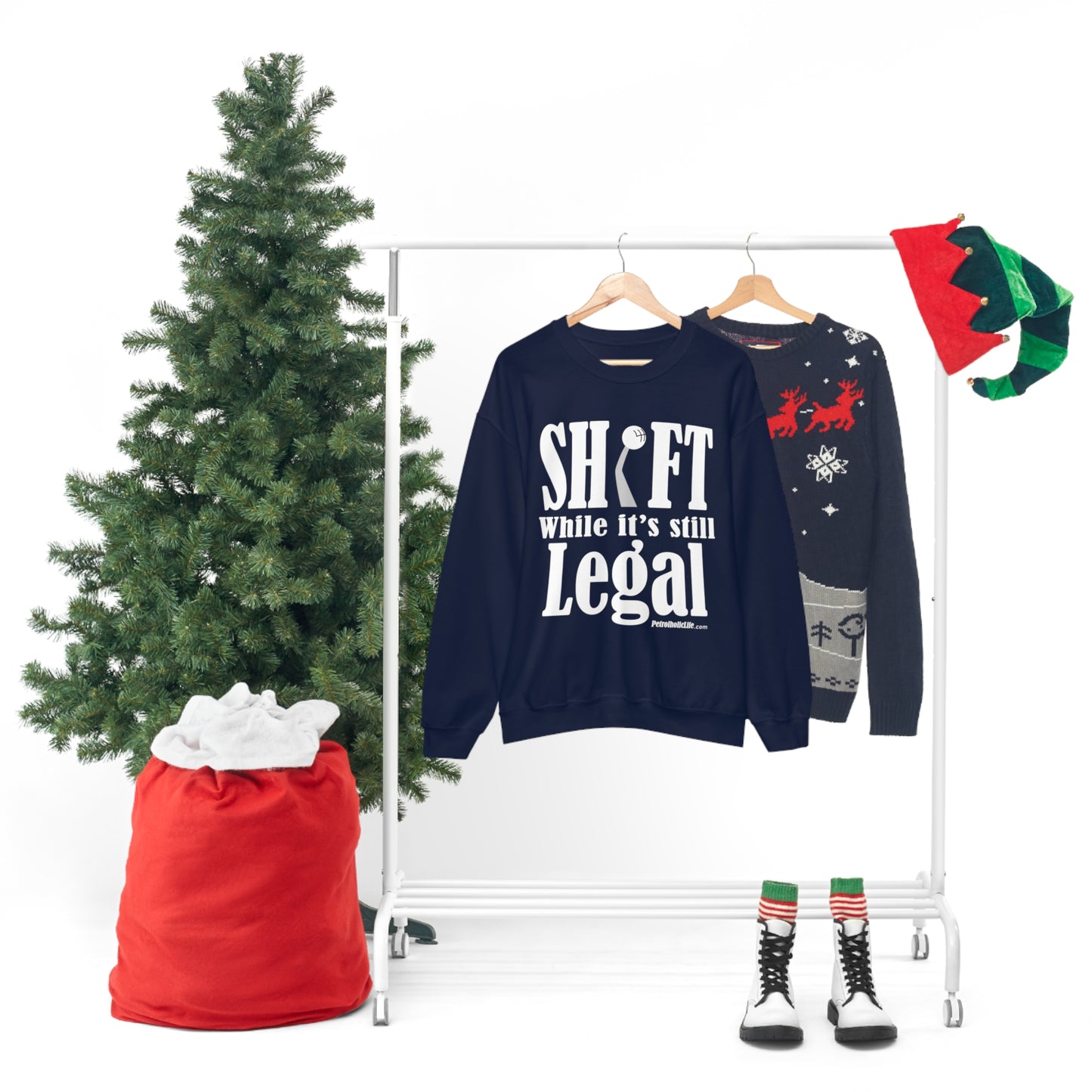 Shift While Still Legal Unisex Heavy Blend™ Crewneck Sweatshirt