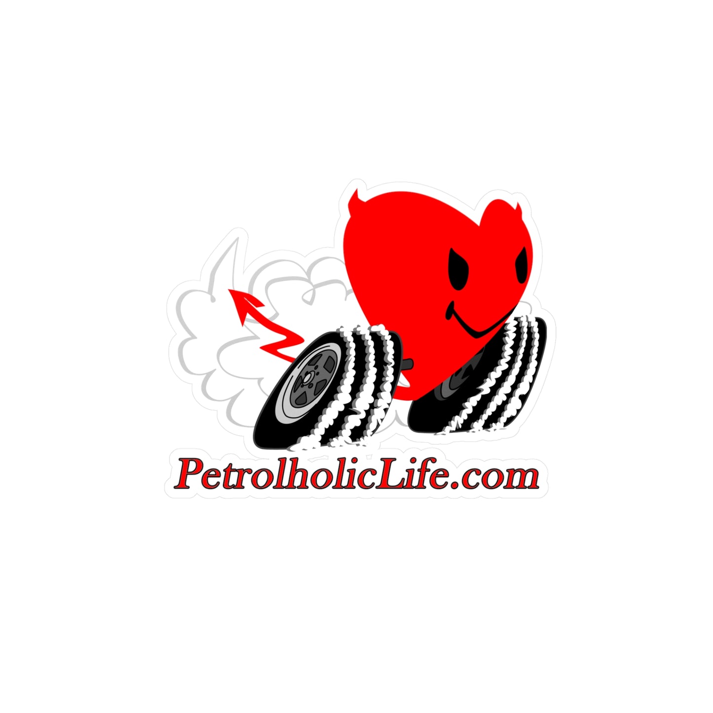 PetrolholicLife Racing Devilish Heart! Kiss-Cut Vinyl Decals