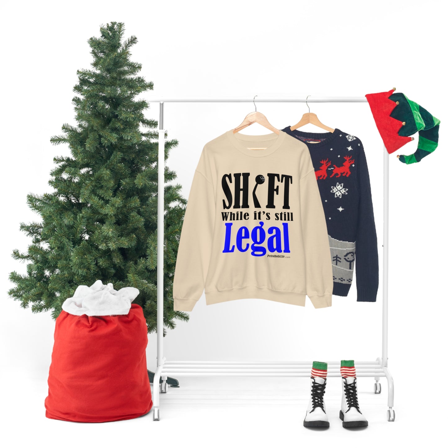 Shift While Still Legal Unisex Heavy Blend™ Crewneck Sweatshirt