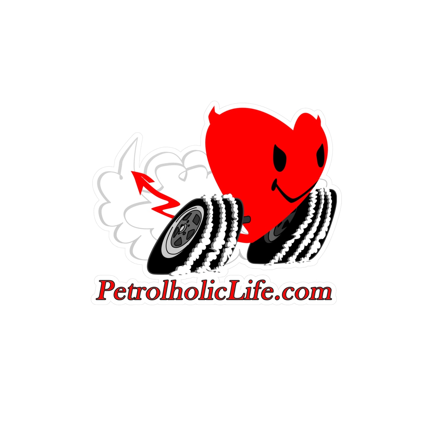 PetrolholicLife Racing Devilish Heart! Kiss-Cut Vinyl Decals