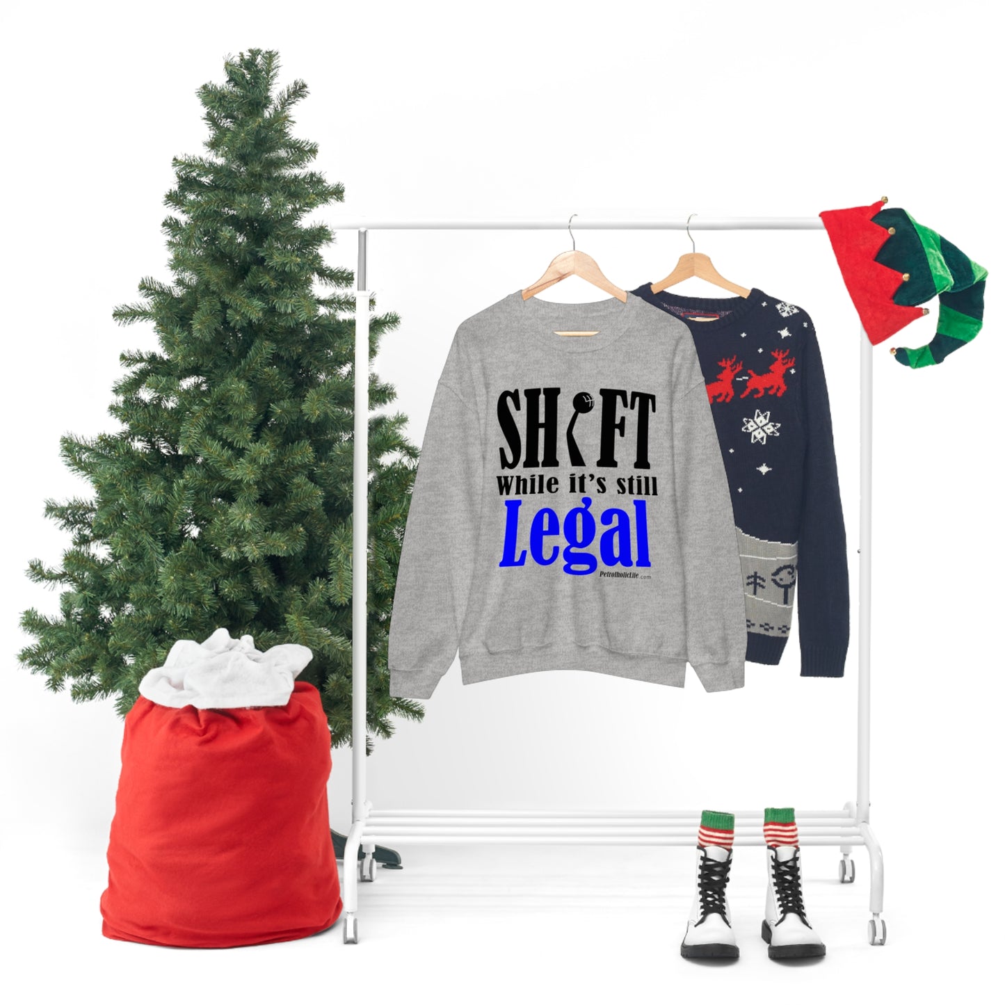 Shift While Still Legal Unisex Heavy Blend™ Crewneck Sweatshirt