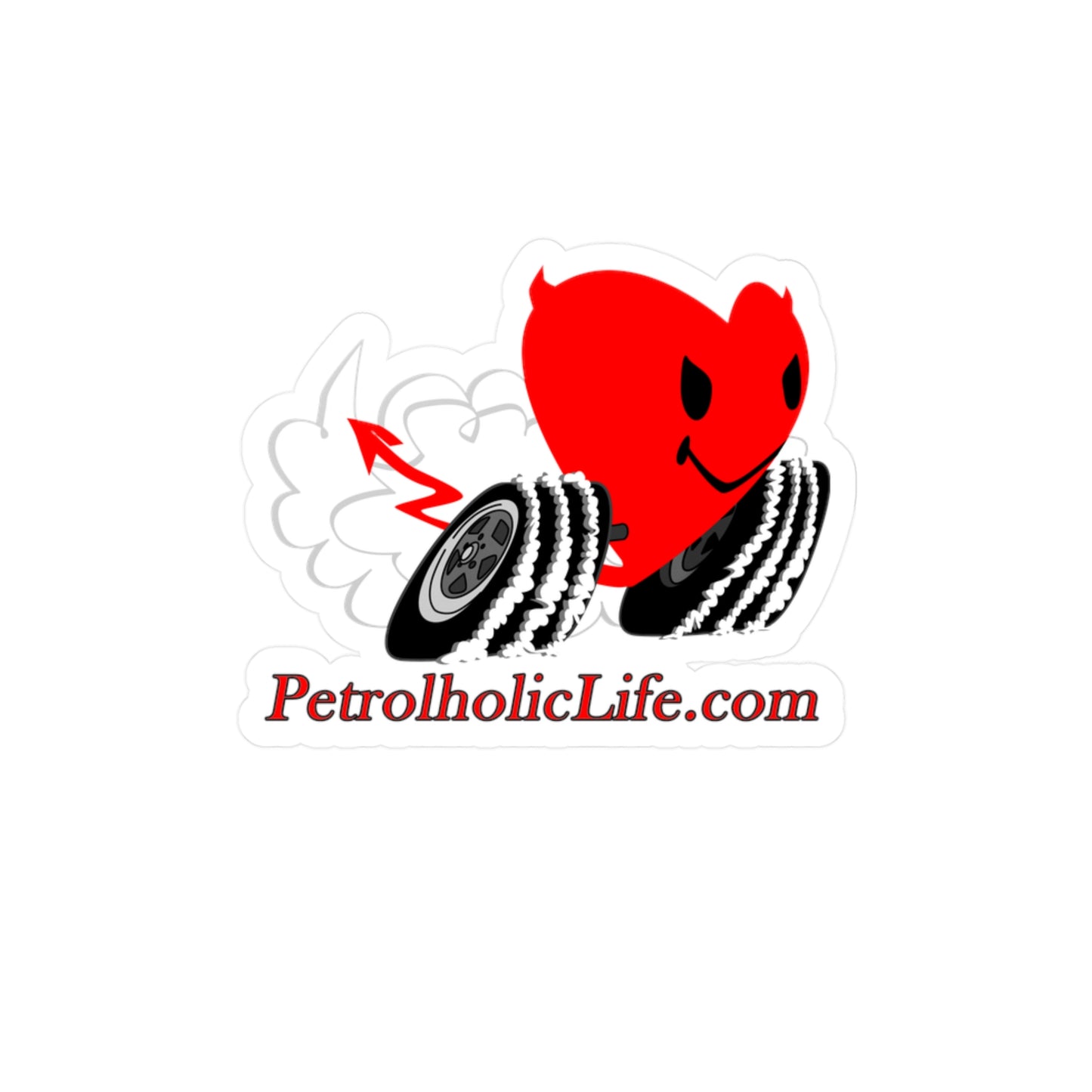 PetrolholicLife Racing Devilish Heart! Kiss-Cut Vinyl Decals