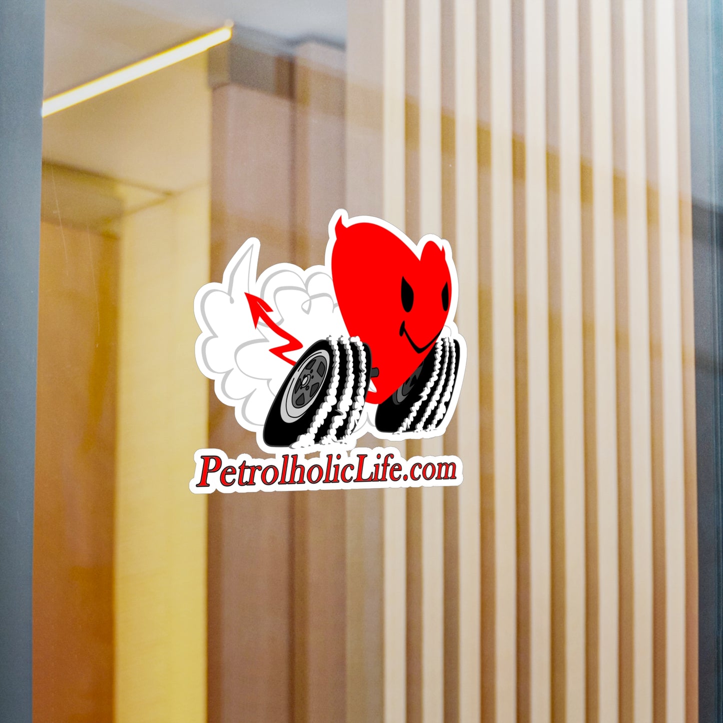 PetrolholicLife Racing Devilish Heart! Kiss-Cut Vinyl Decals