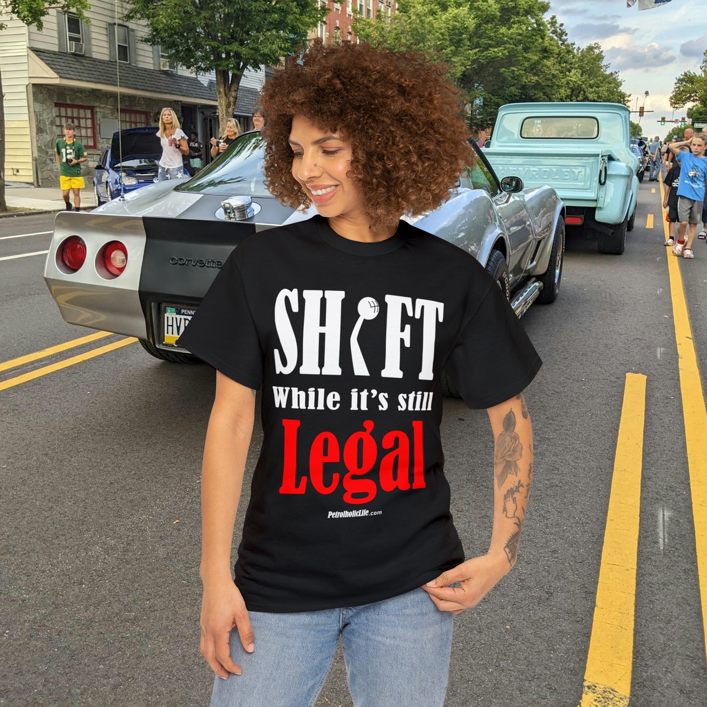 Shift While Still Legal -  Unisex Heavy Cotton Tee