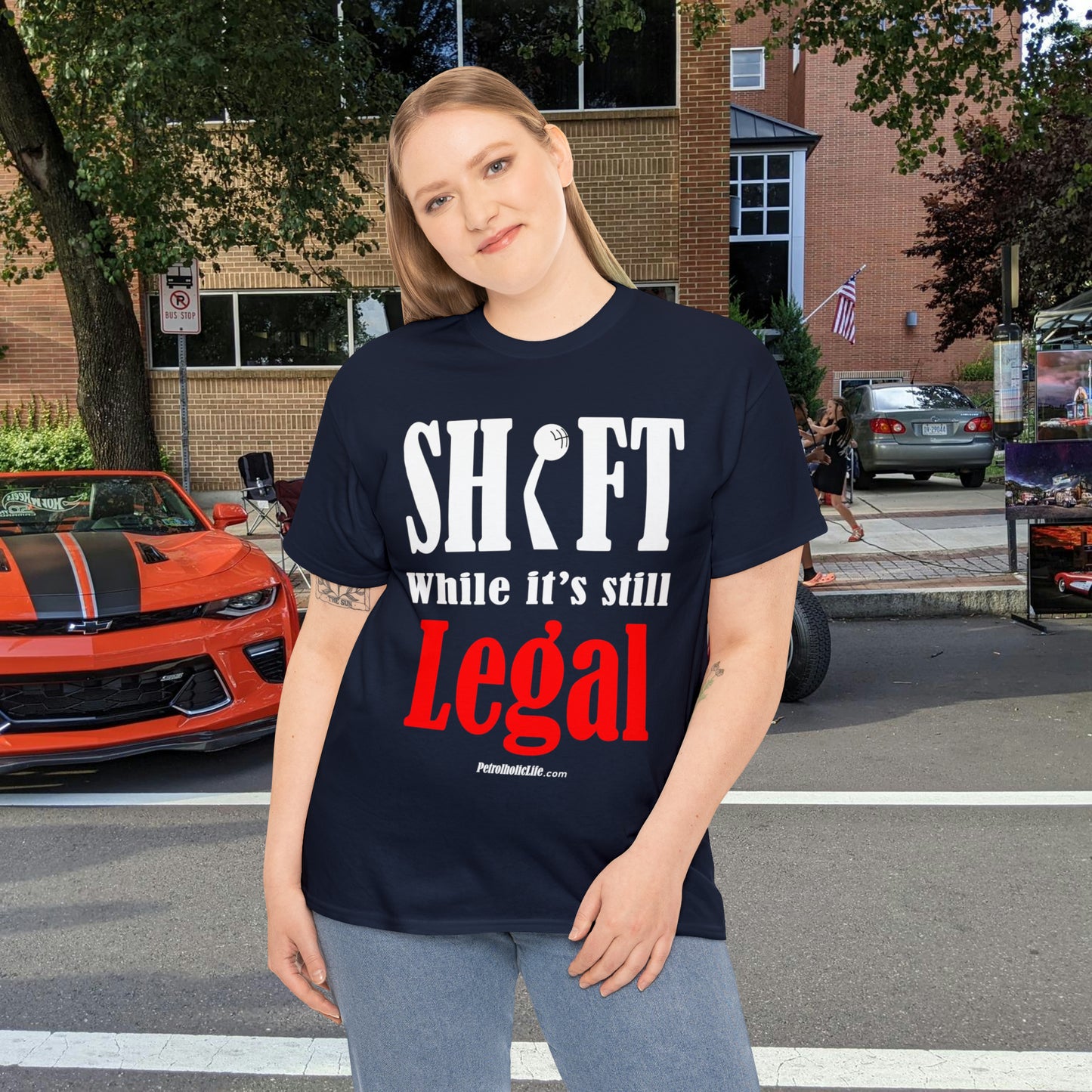 Shift While Still Legal -  Unisex Heavy Cotton Tee